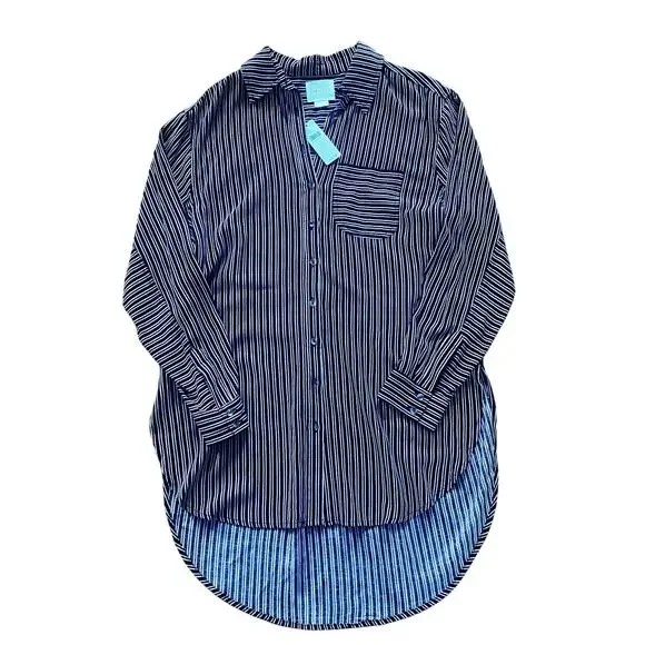 NWT Anthropologie Maeve Adelaide Poplin Striped Shirt | XS - Picture 3 of 7